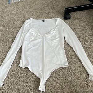 White Long sleeve bodysuit